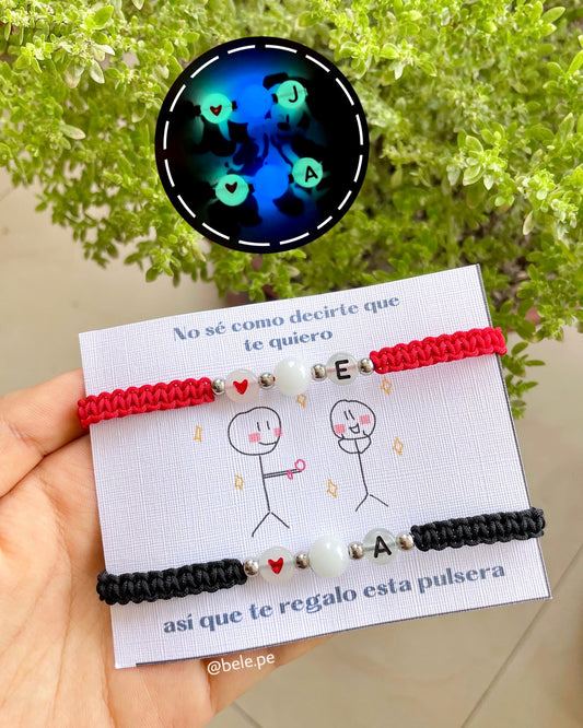 Pulsera iniciales de amor